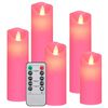 vidaXL Електрически LED свещи, 5 части, с дистанционно, топло бяло
