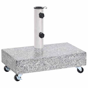 vidaXL Основа за чадър, светлосива, 45x25x8,3 см, гранит