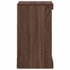 vidaXL Сайдборд с LED светлини, кафяв дъб, 41x37x67 см