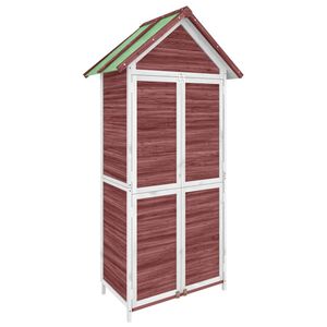 vidaXL Градинска барака за инструменти мока 89x52,5x175 см бор масив