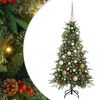 vidaXL Изкуствено коледно дърво с хингед Зелен 120 cm PE и PVC
