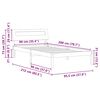 vidaXL Рамка за легло с таблото Бяло 90 x 200 cm Солидно борово дърво