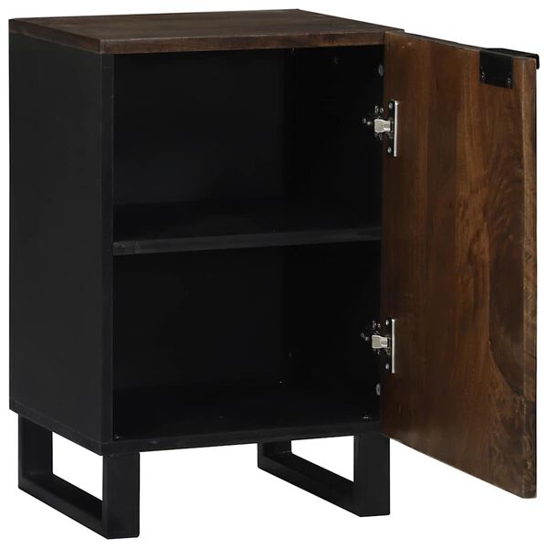 vidaXL Шкаф за мивка в баня Орех 38 x 33,5 x 58 см Инженерно дърво