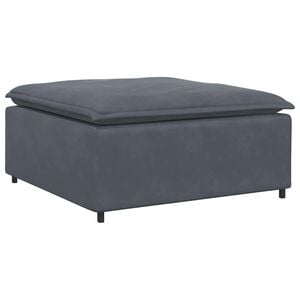 vidaXL Модулен диван с табуретка, тъмносив, 100x100x48 см