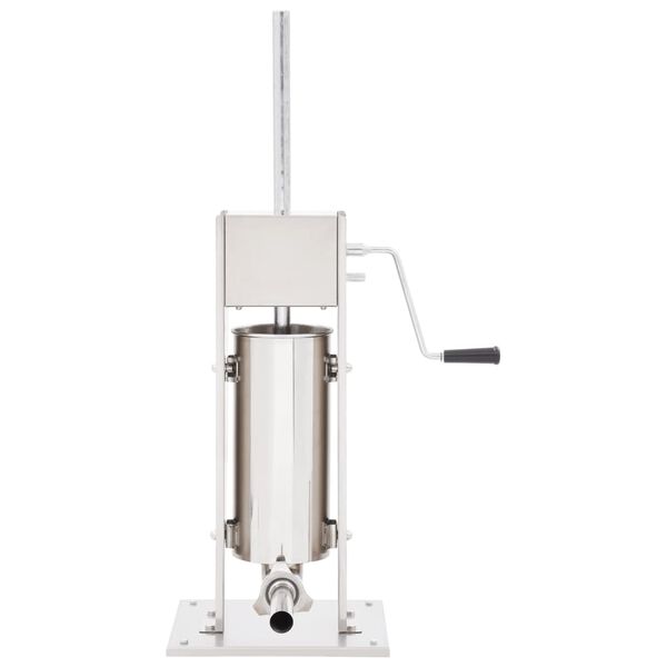 vidaXL Ръчна пълначка за наденици, сребриста, 5 л, неръждаема стомана