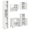 vidaXL Комплект мебели за баня 5 бр. Лъскаво бяло 61 x 35 x 64 см