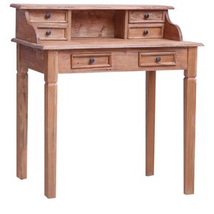 vidaXL Писалище с чекмеджета, 90x50x101 см, махагоново дърво масив