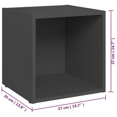 vidaXL Комплект ТВ шкафове от 6 части, сив, ПДЧ