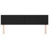vidaXL Табла за легло, черна, 200x5x78/88 см, изкуствена кожа