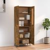 vidaXL Висок шкаф, опушен дъб, 70x34x180 см, инженерно дърво