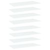 vidaXL Рафтове за етажерка, 8 бр, бели, 80x20x1,5 см, ПДЧ