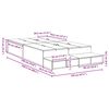 vidaXL Легло с място за съхранение Сив Сонома 120 cm Инженерно дърво
