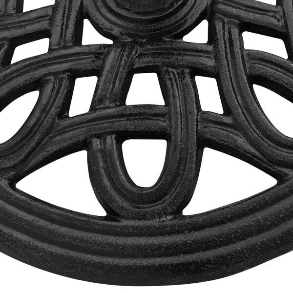 vidaXL Основа за чадър, черна, 44x44x32 см, чугун