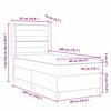 vidaXL Легло с пружинирана основа Светлосиво 90 x 200 cm текстил