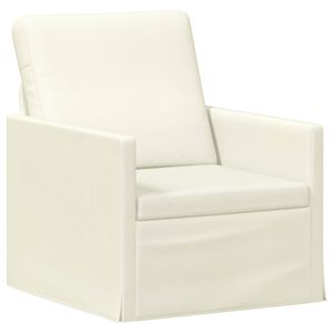 vidaXL Единичен диван Кремаво 70 x 81 x 82 см Кордюрова тъкан