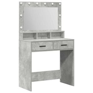vidaXL Тоалетка Циментено сиво 79 x 41 x 135 см Инженерна дървесина