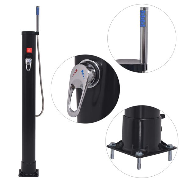 vidaXL Соларен душ 8 л PVC стомана