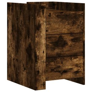 vidaXL Нощно шкафче, опушен дъб, 45x50x65 см, инженерно дърво