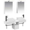 vidaXL Комплект шкафове за баня 5 pcs Бяло 50 x 14,5 x 70 см