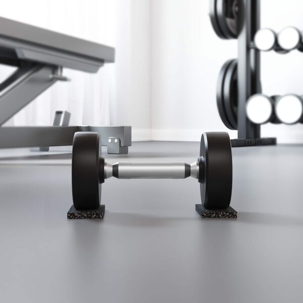 vidaXL Гумена валяк Черно 2000 x 10 x 0,8 см Каучук