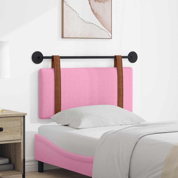 vidaXL Висяща табла Едноцветен Розово 90 x 55 x 5 см Антично PU