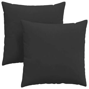 vidaXL Диван възглавници 2 pcs Черно 60 x 60 cm текстил