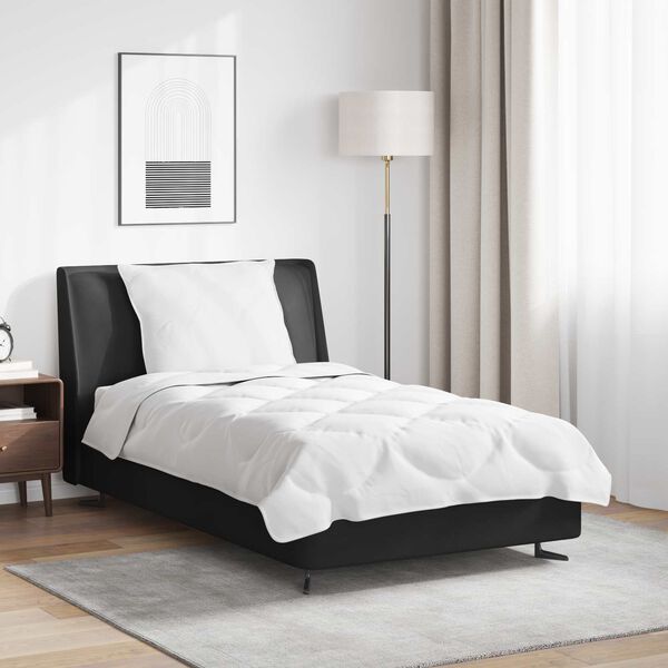 vidaXL Комплект завивки с възглавница 2 pcs Бяло Микрофибър