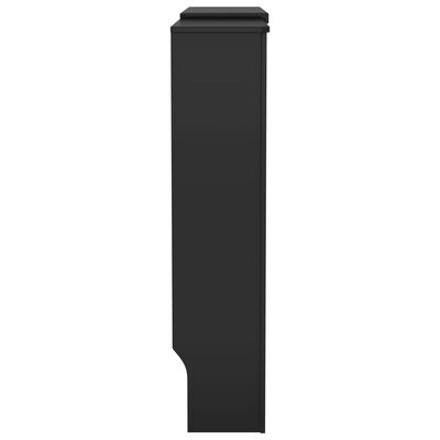 vidaXL МДФ параван за радиатор, черен, 205 см