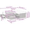 vidaXL Градински Софа Комплект с възглавница Сив Полиратан