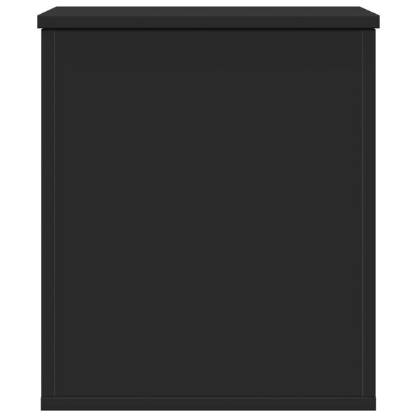 vidaXL Кутия за съхранение, черна, 40x42x46 см, инженерна дървесина