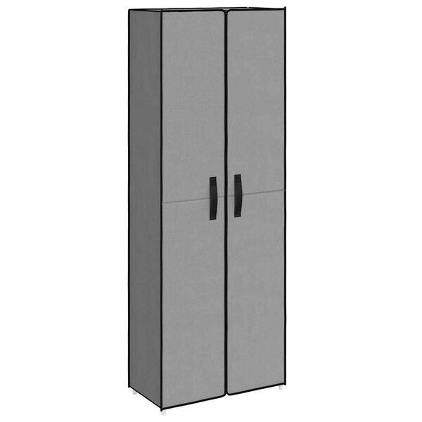 vidaXL Шкаф за обувки, сив, 60x30x166 см, плат