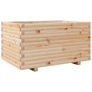 vidaXL Градински сандък, 90x60x49,5 см, бор масив
