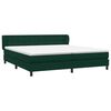 vidaXL Box Spring легло с матраци Тъмнозелено 180x210 cm кадифе