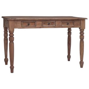 vidaXL Бюро с чекмеджета, 117x57x75 см, махагоново дърво масив