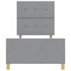 vidaXL Рамка за легло с таблото Светлосиво 90 x 190 cm текстил