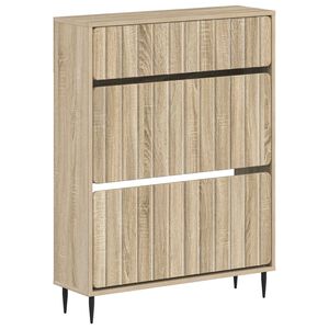 vidaXL Шкаф за обувки ZWOLLE 78 x 24 x 103 см Инженерна дървесина