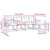 vidaXL Комплект дивани за открито 5 pcs Естествено и светло сиво