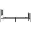 vidaXL Метална рамка за легло с горна и долна табла, черна, 90x190 см