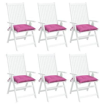vidaXL Възглавници за столове 6 бр розови 50x50x7 см Оксфорд плат