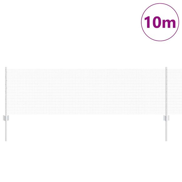 vidaXL Ограда с пост Сребрист 0,6 x 10 м Стомана