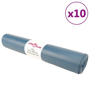 vidaXL Чували за боклук 100 бр сини 120 л