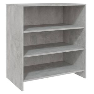 vidaXL Сайдборд, бетонно сив, 70x40,5x75 см, инженерно дърво
