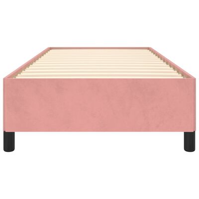 vidaXL Рамка за легло, розова, 90x200 см, кадифе