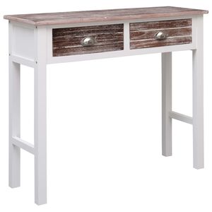 vidaXL Конзолна маса, кафява, 90x30x77 cм, дърво