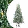 vidaXL Изкуствена коледна елха със сняг и LED светлина 240 cm