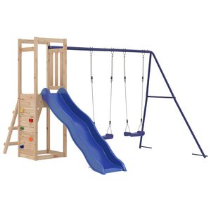 vidaXL Комбинирано детско съоръжение за игра на открито, бор масив