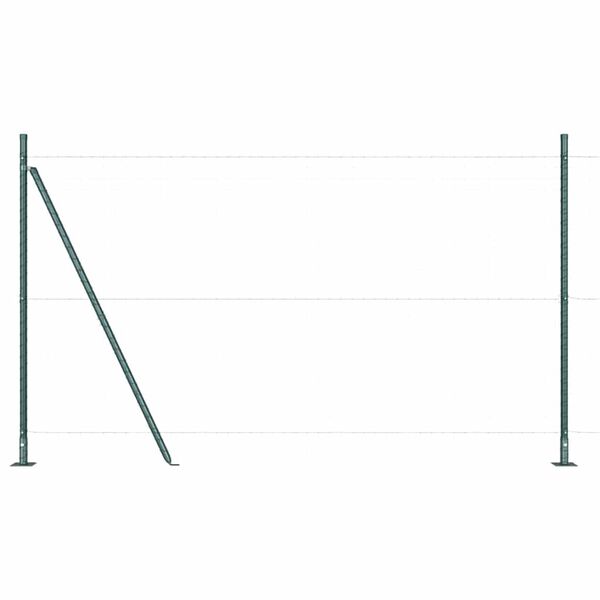 vidaXL Стълб за ограда. Друг 26 pcs Сив 3,2 x 3,2 x 88,5 см Стомана