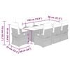 vidaXL Градински трапезен комплект 9 части с възглавници светлосив