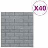 vidaXL 3D тапети Тухли, самозалепващи се, 40 бр, антрацит