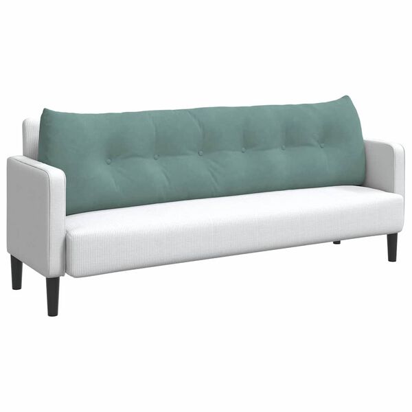 vidaXL Възглавница за гръб Морско зелено 180 x 24 x 50 см Кадифе